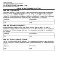 Form ISD/CCPEB-024 Offset Verification Statement Form - California, Page 2