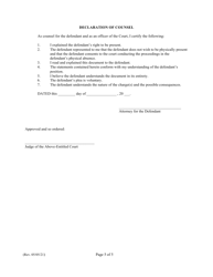 Form C (1C-P-988) &quot;Waiver of Physical Presence; Submission of Plea&quot; - Hawaii, Page 5