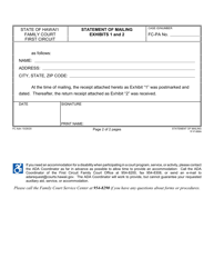 Form 1F-P-999A Statement of Mailing - Hawaii, Page 2