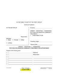 Document preview: Form 1F-P-1027 Order Granting or Dismissing Petition - Hawaii