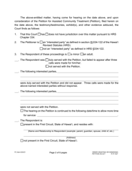 Form 1F-P-1027 Order Granting or Dismissing Petition - Hawaii, Page 2