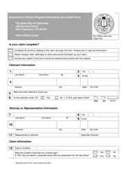 Government Claims Program Information and Claim Form - California, Page 3