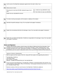Government Claims Program Information and Claim Form - California, Page 4