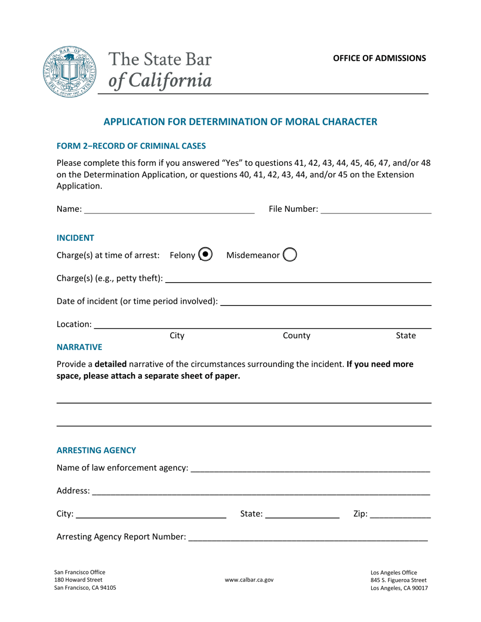 Form 2 - Fill Out, Sign Online and Download Fillable PDF, California ...