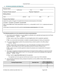 Form DH-MQA1031 Office Surgery Registration Application - Florida, Page 4