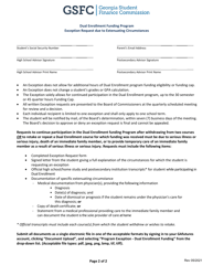 Dual Enrollment Funding Program Exception Request Due to Extenuating Circumstances - Georgia (United States), Page 2