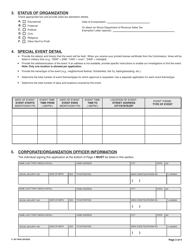 Form IL567-0028 Application for State of Illinois Special Event Retailer&#039;s Liquor License (Not-For-Profit) - Illinois, Page 3