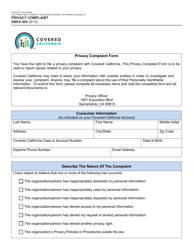 Document preview: Form HBEX405 Privacy Complaint Form - California