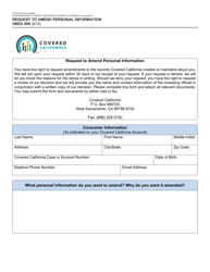 Document preview: Form HBEX409 Request to Amend Personal Information - California