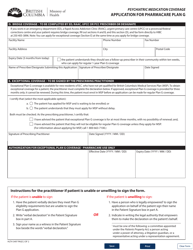 Form HLTH3497 Application for Pharmacare Plan G - British Columbia, Canada, Page 2