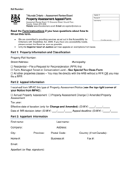 Property Assessment Appeal Form - Ontario, Canada, Page 4