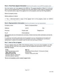 Property Assessment Appeal Form - Ontario, Canada, Page 6