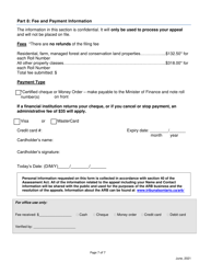 Property Assessment Appeal Form - Ontario, Canada, Page 7