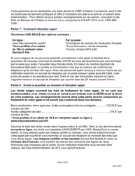 Formulaire D&#039;appel D&#039;une Evaluation Fonciere De La Cref - Ontario, Canada (French), Page 3