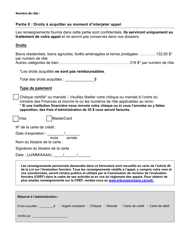 Formulaire D&#039;appel D&#039;une Evaluation Fonciere De La Cref - Ontario, Canada (French), Page 8