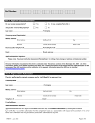 Form ARB-M1 &quot;Municipal Act Application/Appeal - Apportionment&quot; - Ontario, Canada, Page 6