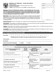 Form ARB-M4 &quot;Municipal Act Complaint - Vacant Unit Rebate&quot; - Ontario, Canada, Page 4