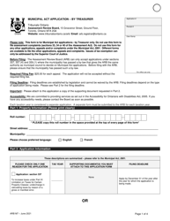 Form ARB-M7 &quot;Municipal Act Application - by Treasurer&quot; - Ontario, Canada, Page 4