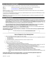 Form ARB-COTA1 &quot;City of Toronto Act Application/Appeal - Apportionment&quot; - Ontario, Canada, Page 3