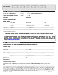 Form ARB-COTA1 &quot;City of Toronto Act Application/Appeal - Apportionment&quot; - Ontario, Canada, Page 6
