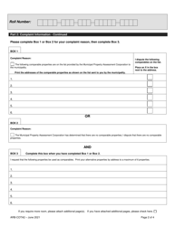 Form ARB-COTA2 &quot;City of Toronto Act Complaint - Comparables&quot; - Ontario, Canada, Page 5