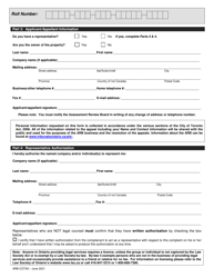 Form ARB-COTA5 &quot;City of Toronto Act Application/Appeal - Cancel, Reduce, Refund&quot; - Ontario, Canada, Page 6