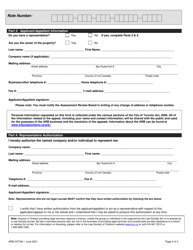 Form ARB-COTA6 &quot;City of Toronto Act, 2006 Application/Appeal - Limits on Traditional Municipal Taxes&quot; - Ontario, Canada, Page 5