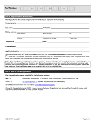 Form ARB-COTA7 &quot;City of Toronto Act Application - by Treasurer&quot; - Ontario, Canada, Page 6