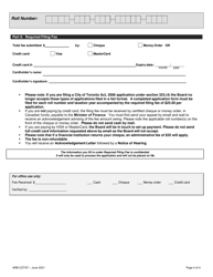 Form ARB-COTA7 &quot;City of Toronto Act Application - by Treasurer&quot; - Ontario, Canada, Page 7