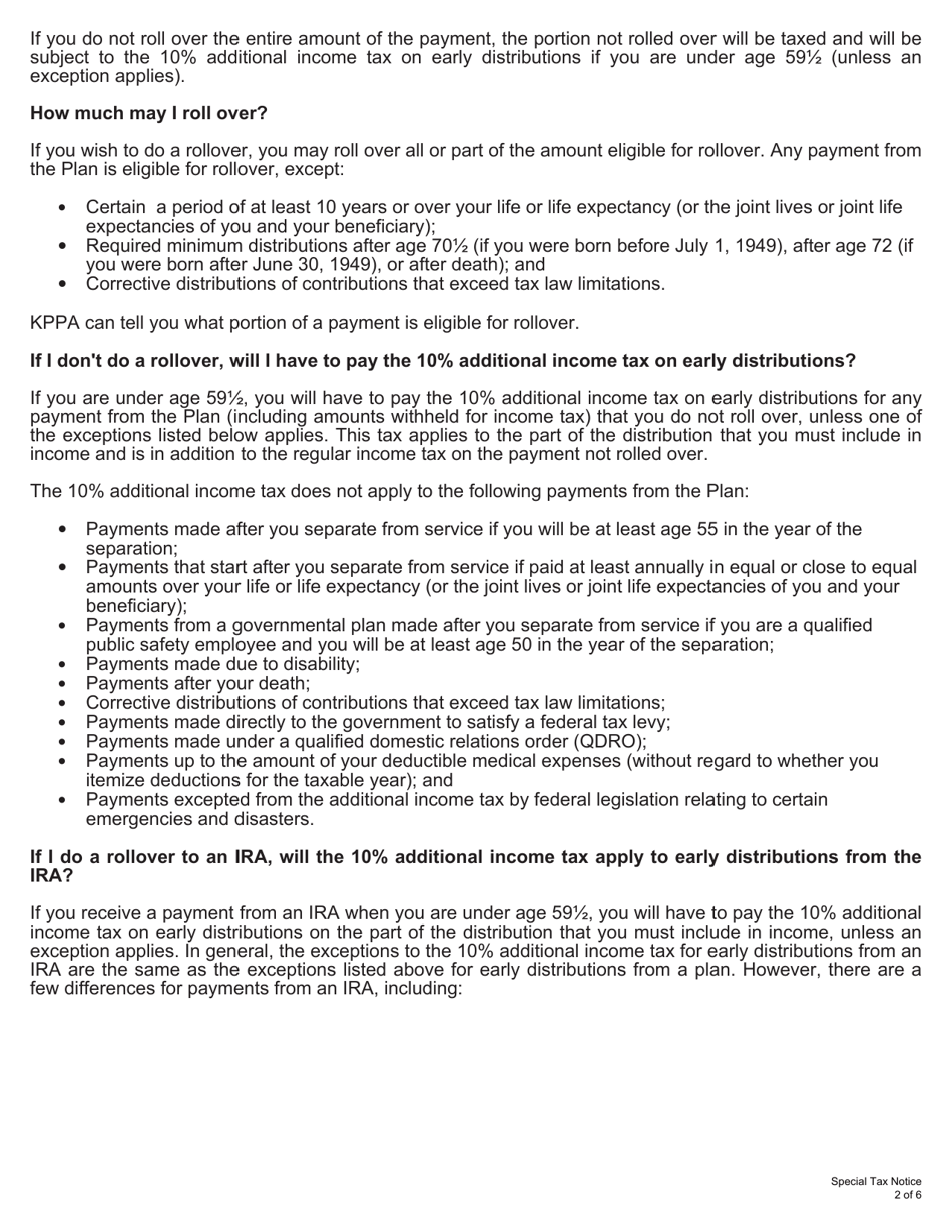 Form 6025 Direct Rollover / Direct Payment Election Form for a Member, Beneficiary, or Alternate Payee Regarding an Eligible Rollover Distribution - Kentucky, Page 4