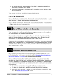 Instruction pour Demande De Prolongation Ou De Raccourcissement D&#039;un Delai - Ontario, Canada (French), Page 6