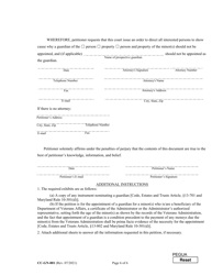 Form CC-GN-001 Petition for Guardianship of Minor - Maryland, Page 6