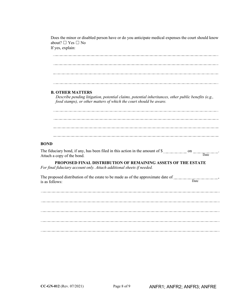 Form CC-GN-012 Fiduciarys Account - Maryland, Page 8