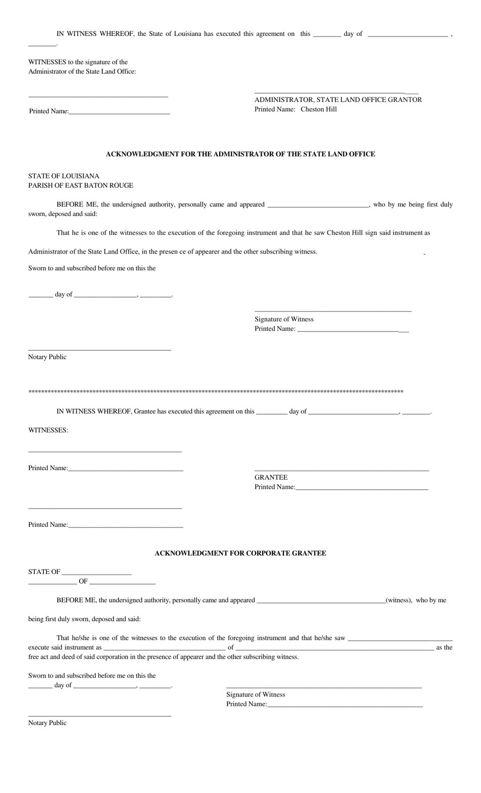 Louisiana Subsurface Agreement - Fill Out, Sign Online and Download PDF ...