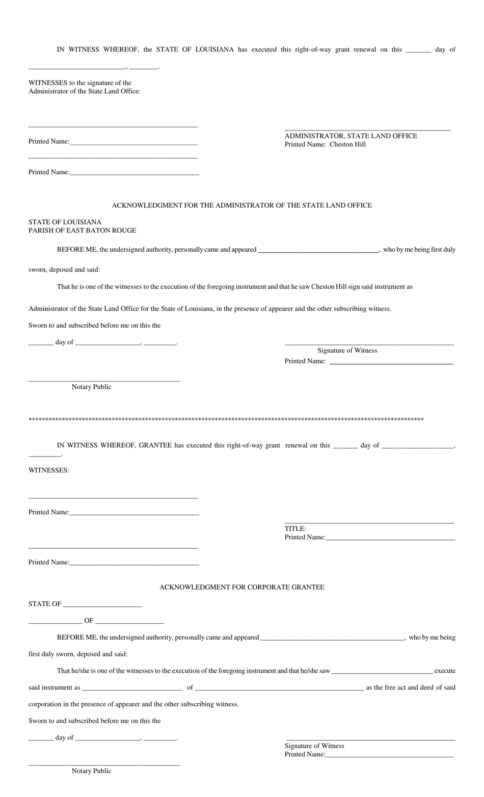 Louisiana Pipeline Right-Of-Way Grant Renewal - Fill Out, Sign Online ...