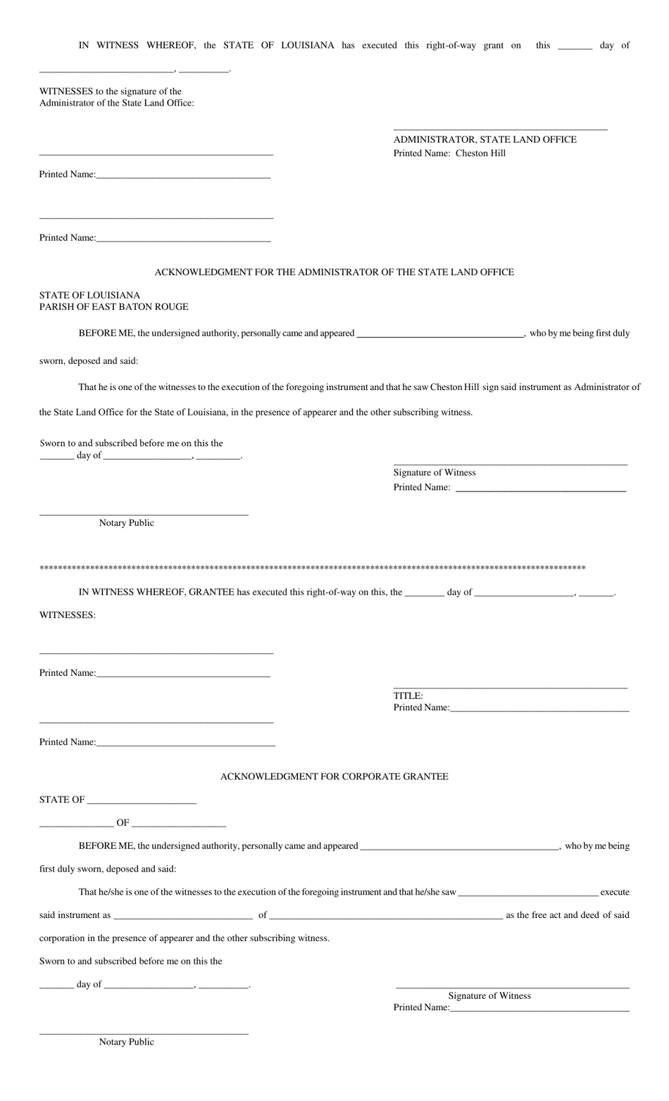 Louisiana Pipeline Right-Of-Way Grant - Fill Out, Sign Online and ...