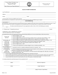 Form FINGAL-1 Gal/Cac Attorney Information - Kentucky