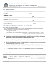 Form NDVA VGP Application for Vets Get Pets Adoption Disbursement - Nebraska, Page 2