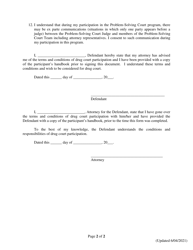 Defendant&#039;s Drug Court Advisement Form - Nebraska, Page 2
