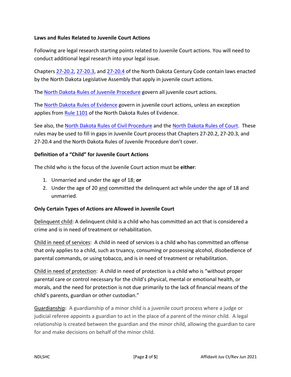 Affidavit - North Dakota, Page 4