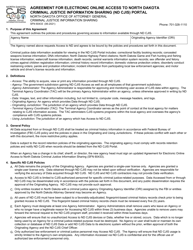 Document preview: Form SFN60433 Agreement for Electronic Online Access to North Dakota Criminal Justice Information Sharing (Nd Cjis) Portal - North Dakota