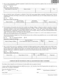 Casino Key Employee License Review Application - New Jersey, Page 2