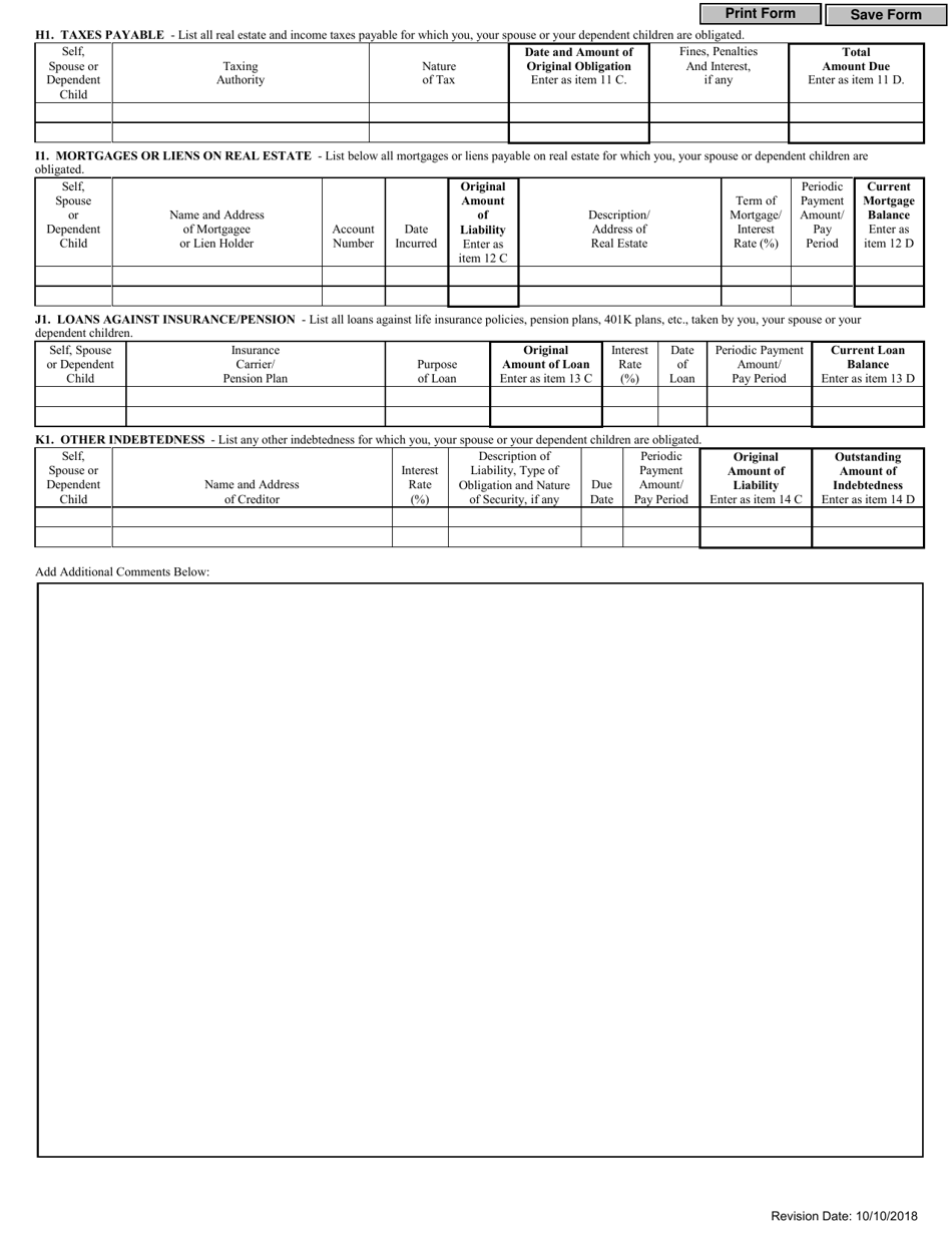 Casino Key Employee License Review Application - New Jersey, Page 7