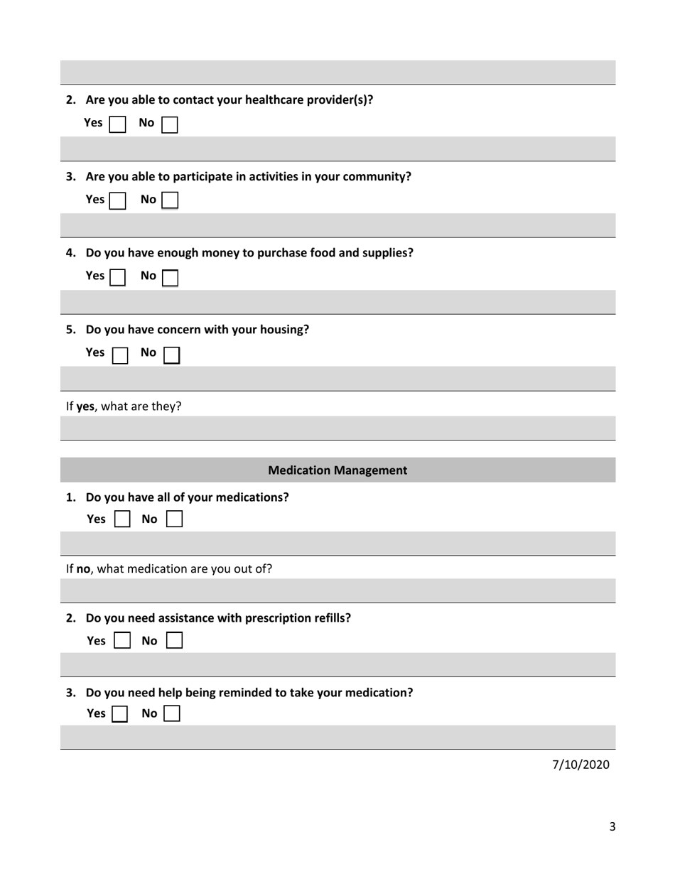 Form ODA1200 Adult Day Service - in-Home and Telephonic Service Checklist - Ohio, Page 3