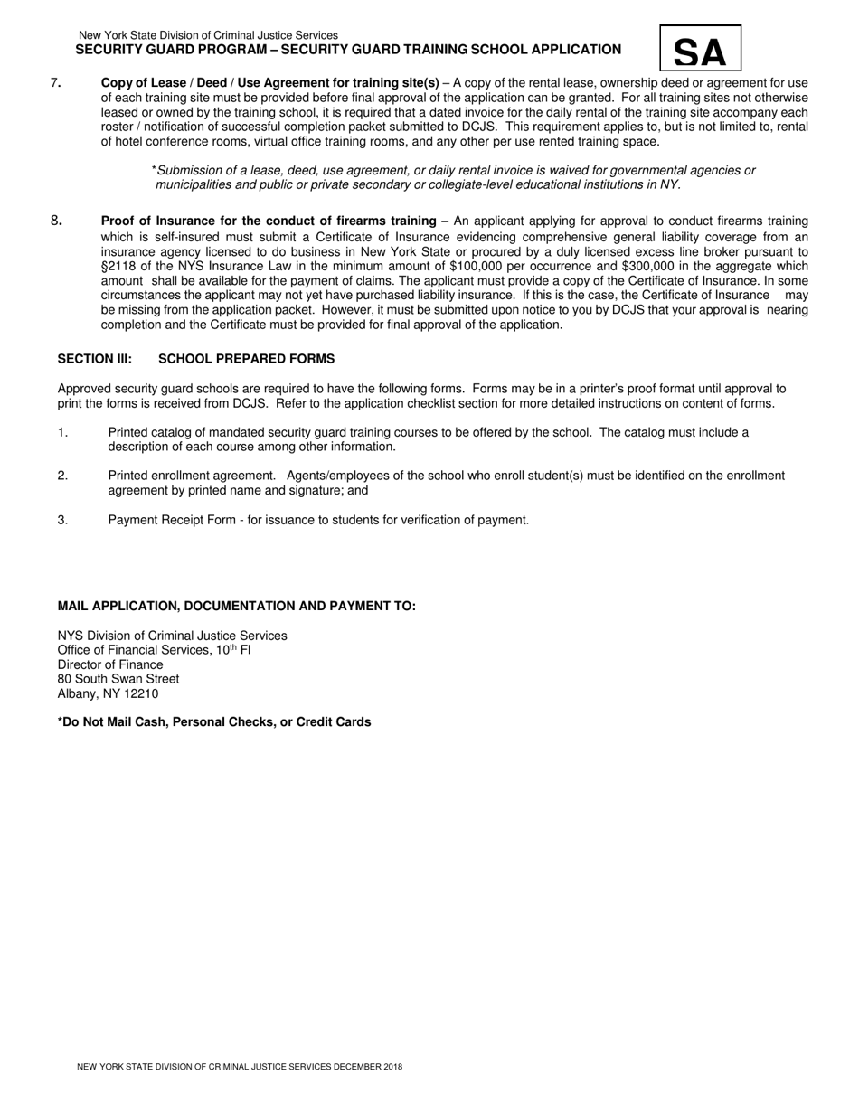Security Guard Training School Application - New York, Page 5