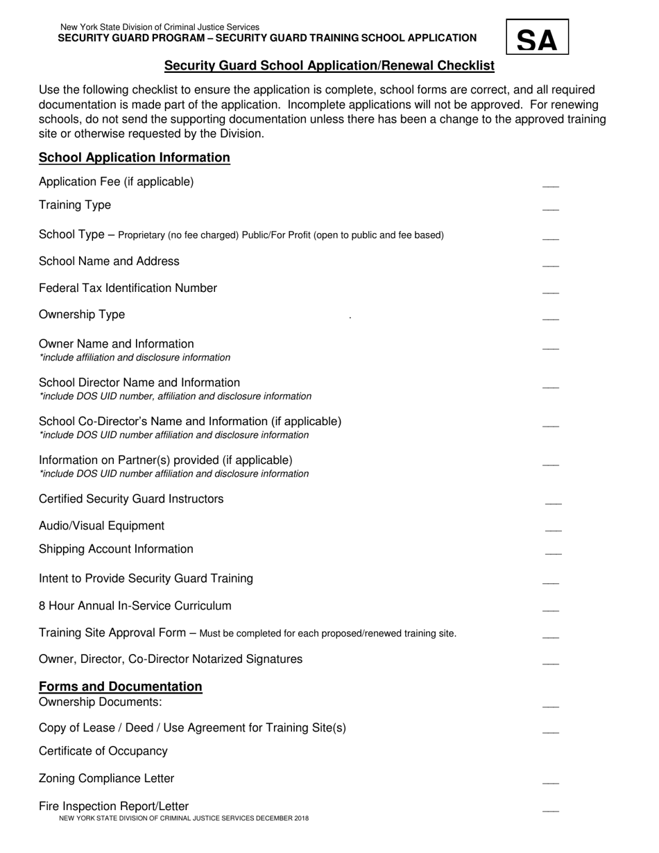 Security Guard Training School Application - New York, Page 6