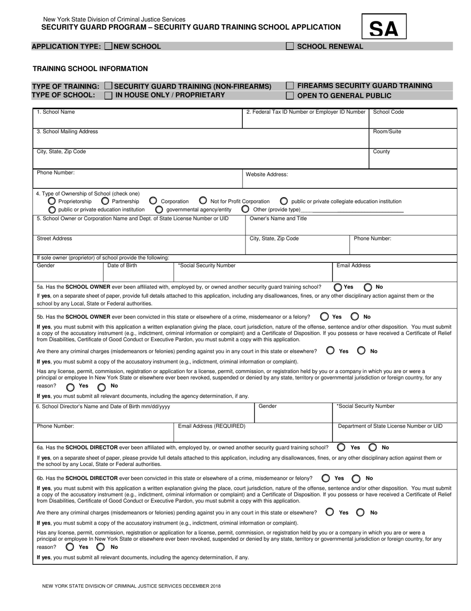 Security Guard Training School Application - New York, Page 8