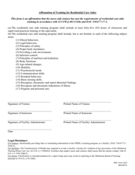 ODH Form 1413 Affirmation of Training for Long Term Care Aides - Oklahoma, Page 5