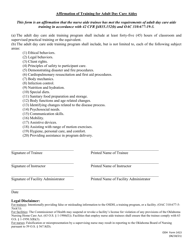 ODH Form 1413 Affirmation of Training for Long Term Care Aides - Oklahoma, Page 6