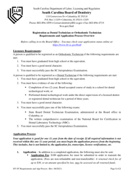 Dental/Orthodontic Technician Registration - South Carolina, Page 2